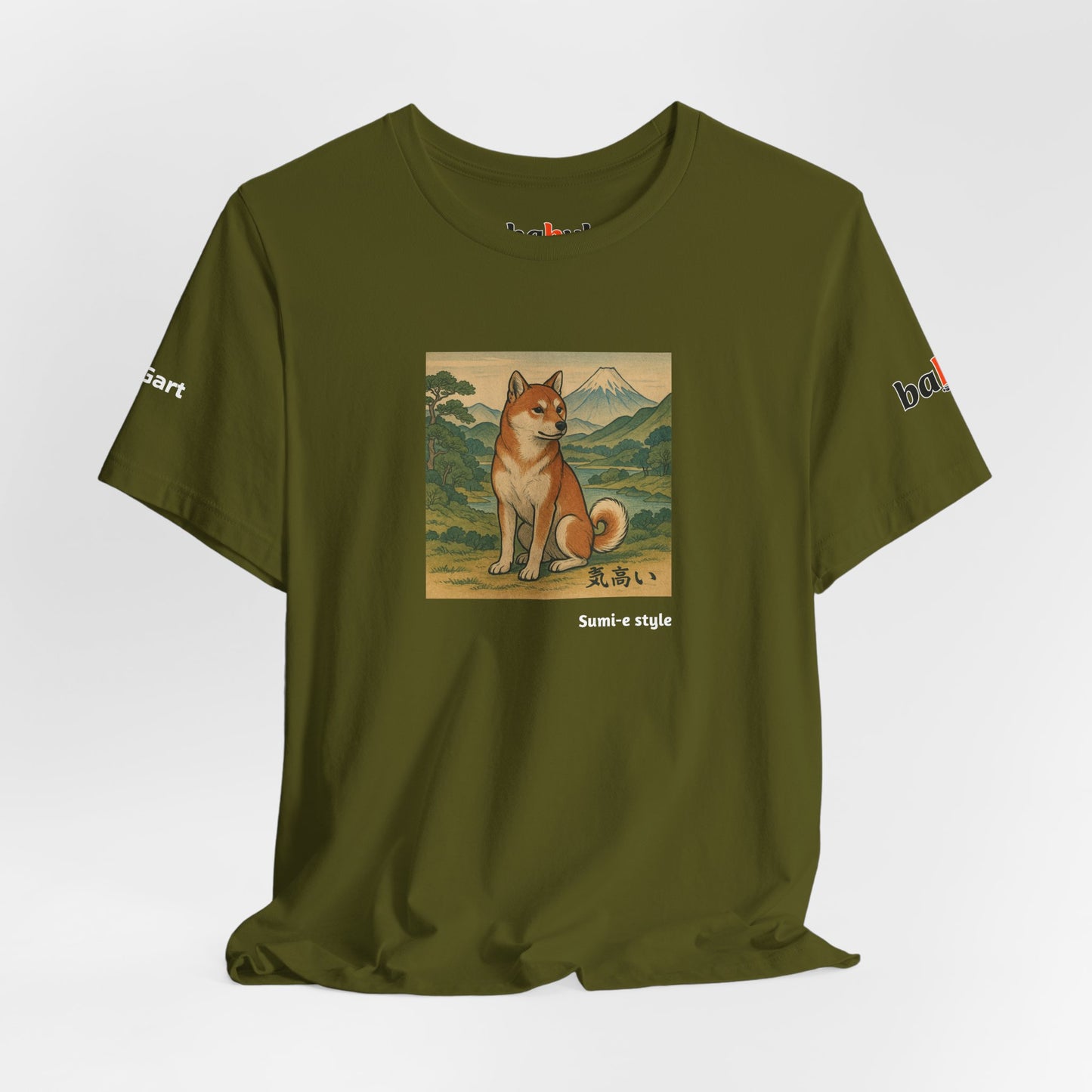 DOGART Unisex Jersey DOG T-Shirt - SUMI-E STYLE - Iconic Painting Reimagined with Dogs
