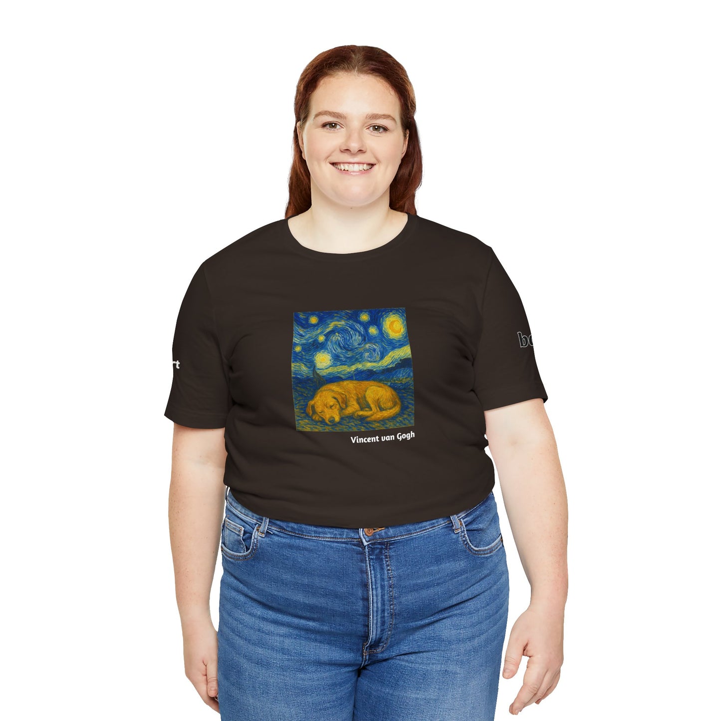 DOGART Unisex Jersey Dog T-Shirt - VAN GOGH - Iconic Painting Reimagined with Dogs