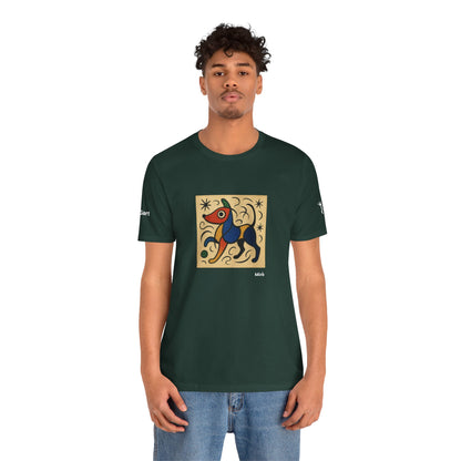DOGART Unisex Jersey Dog T-Shirt - MIRO - Iconic Painting Reimagined with Dogs