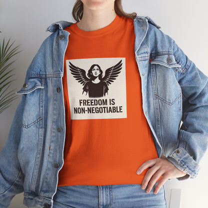 Rebel Graphic Tee - Unisex Heavy Cotton T-Shirt for the Wild at Heart. Rebel Tees, Born to Be Worn - FREEDOM IS NON-NEGOTIABLE