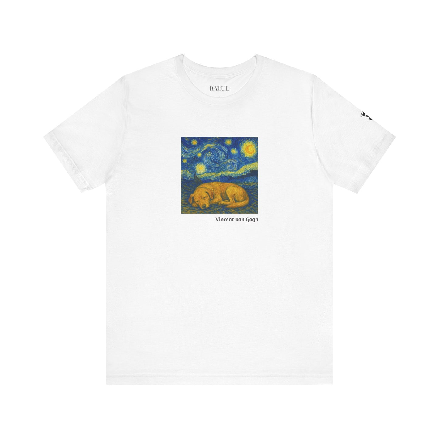 DOGART Unisex Jersey Dog T-Shirt - VAN GOGH - Iconic Painting Reimagined with Dogs