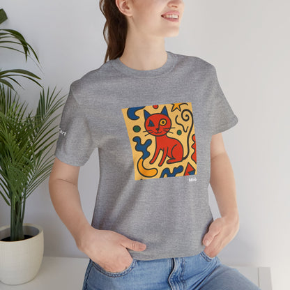 CATART Unisex Jersey Cat T-Shirt - MIRO - Iconic Painting Reimagined with Cats