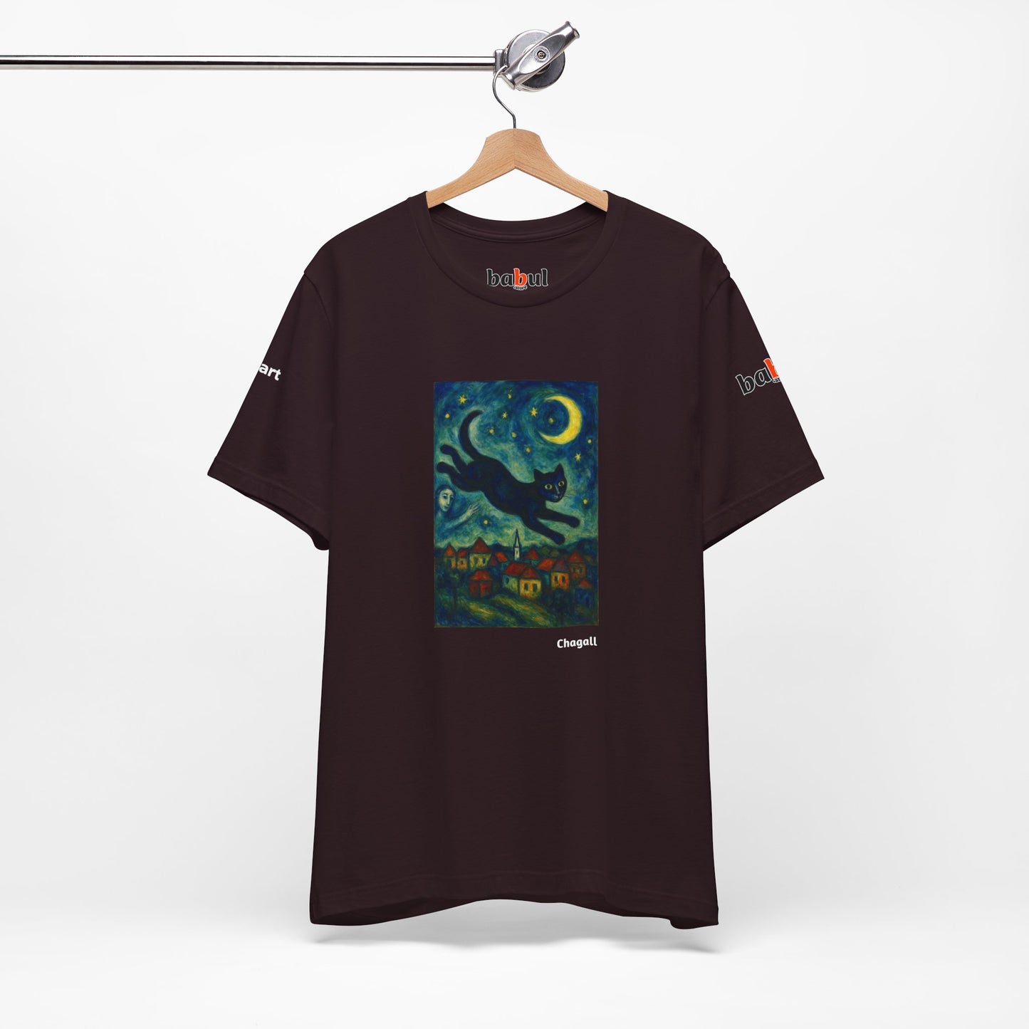 CATART Unisex Jersey Cat T-Shirt - MARC CHAGALL - Iconic Painting Reimagined with Cats
