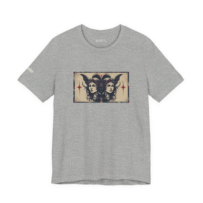 Gemini - Gothic Zodiac T-Shirt. Zodiac in the Shadows