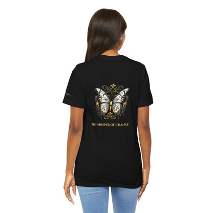 Butterfly – The Whisper of Change - Magic Animals T-Shirt Black Only (graphic on the back)