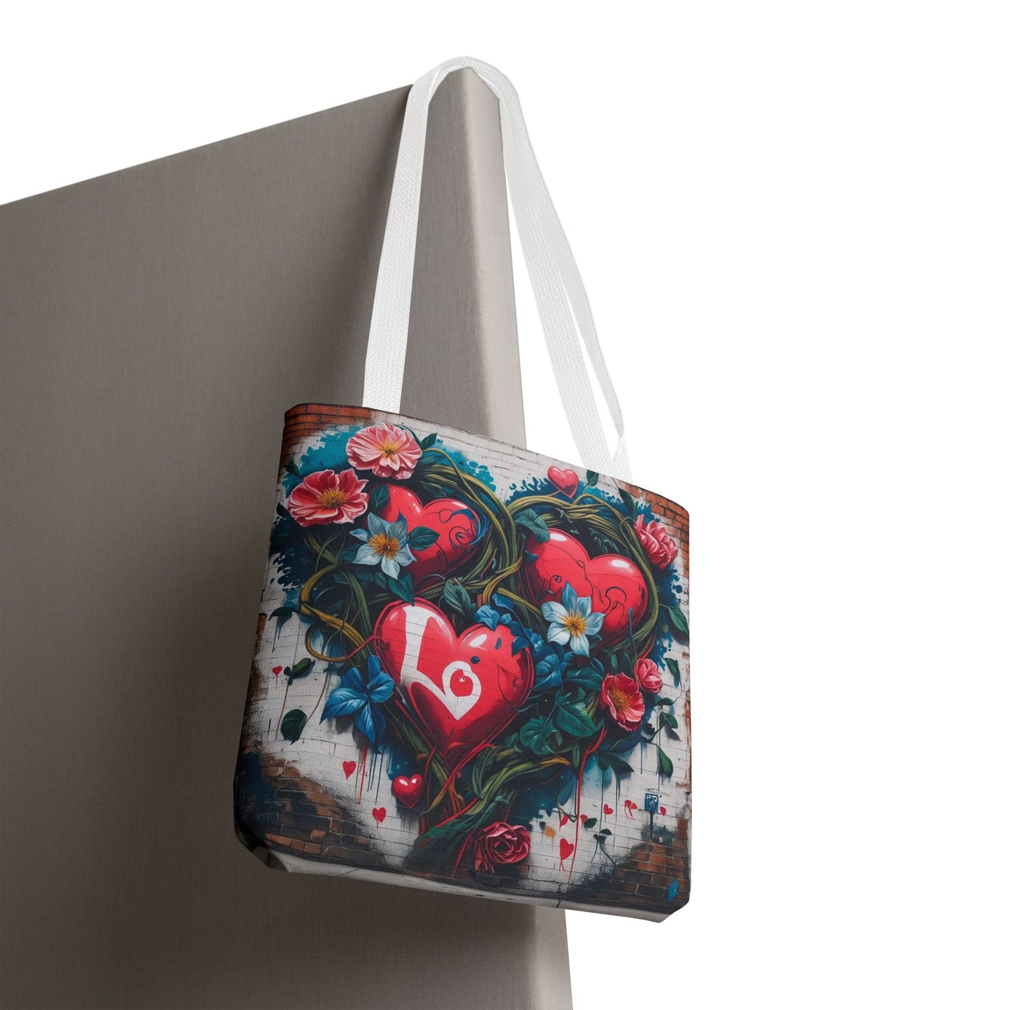 Artistic Surge - Eco-Friendly Canvas Tote Bag - HEARTS OF LOVE