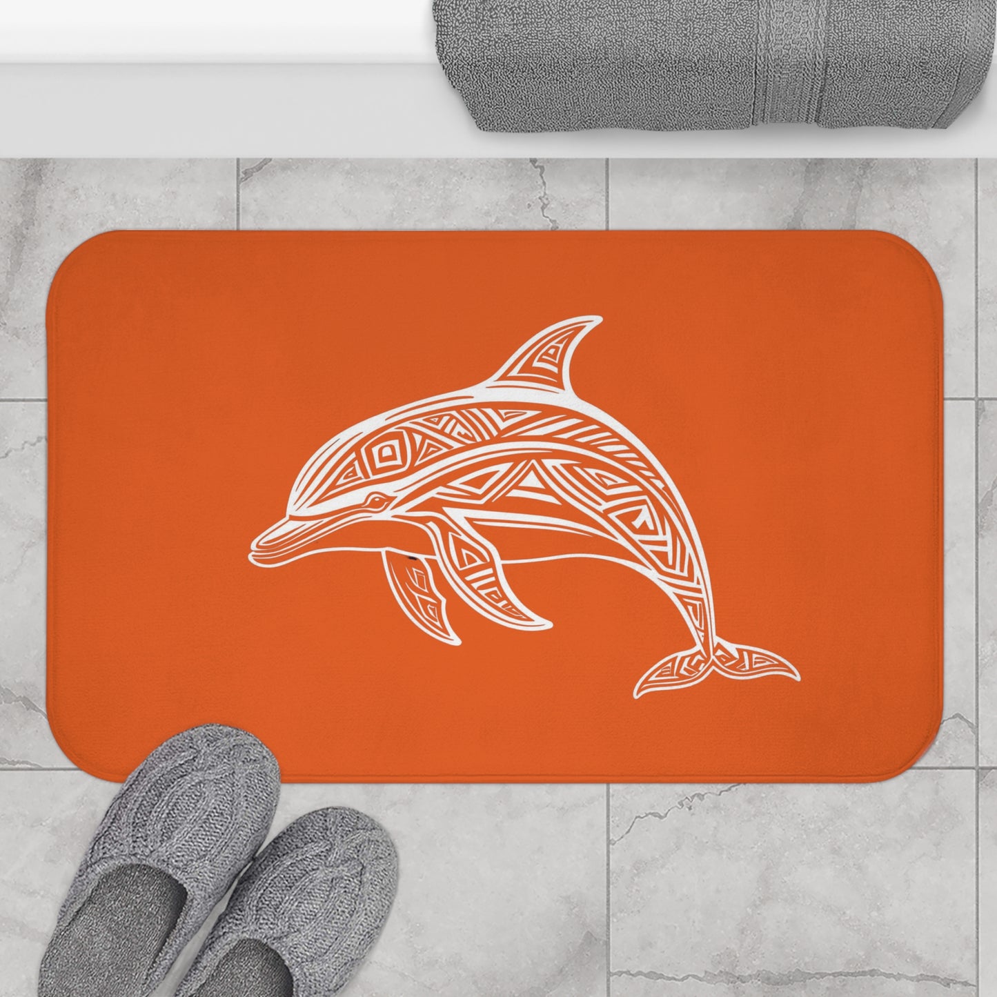 Tribal Bath Mat. Ocean Energy, Tribal Style