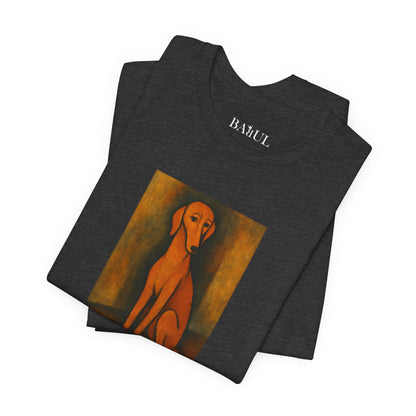 DOGART Unisex Jersey DOG T-Shirt - MODIGLIANI - Iconic Painting Reimagined with Dogs