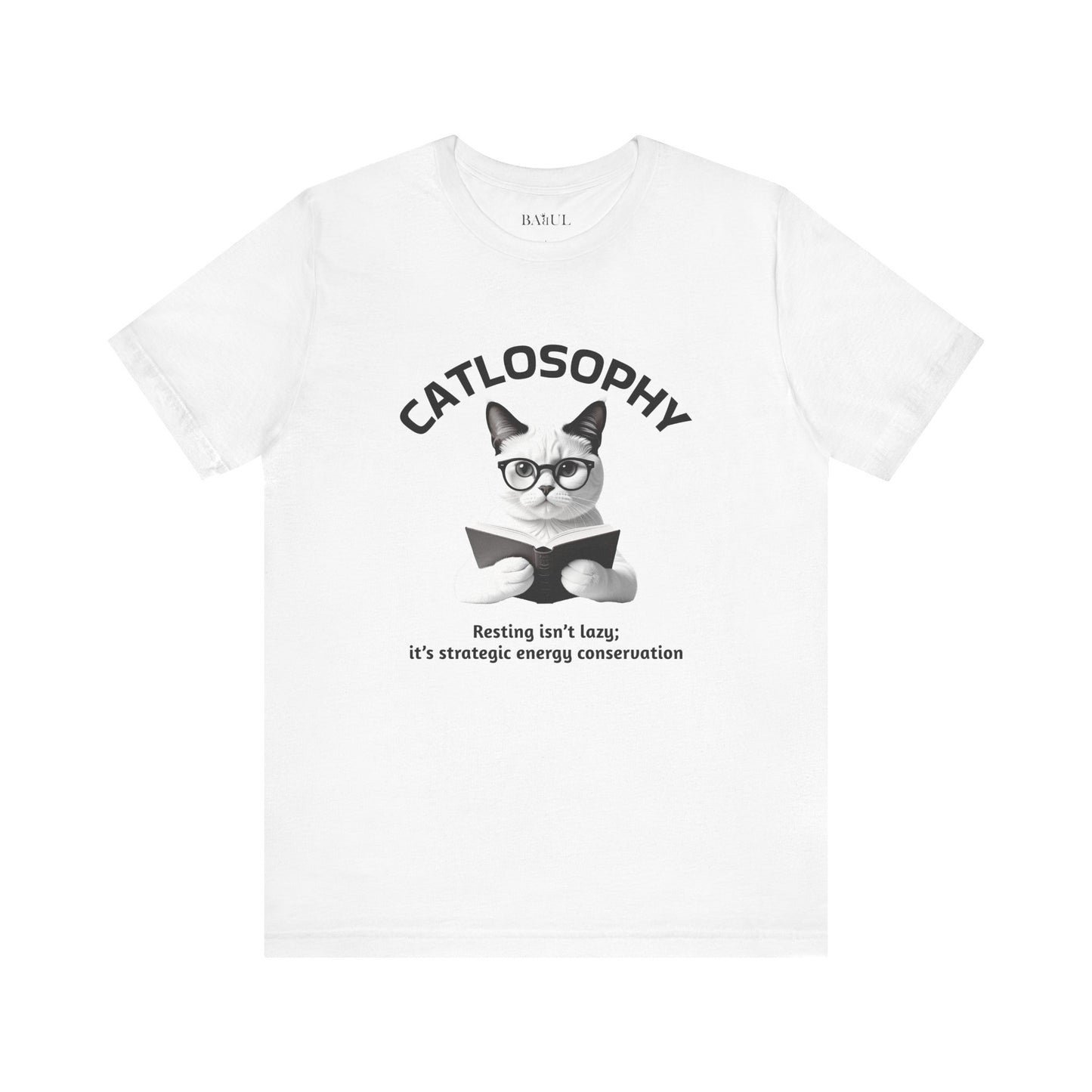 Catlosophy Unisex Jersey Short Sleeve Tee –  "Resting isn't Lazy" Design