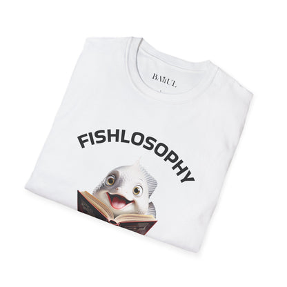 Fishlosophy Unisex T-Shirt - Ocean Vibes and Life's Questions Design - PEARLS OF WISDOM FROM THE FISH WORLD