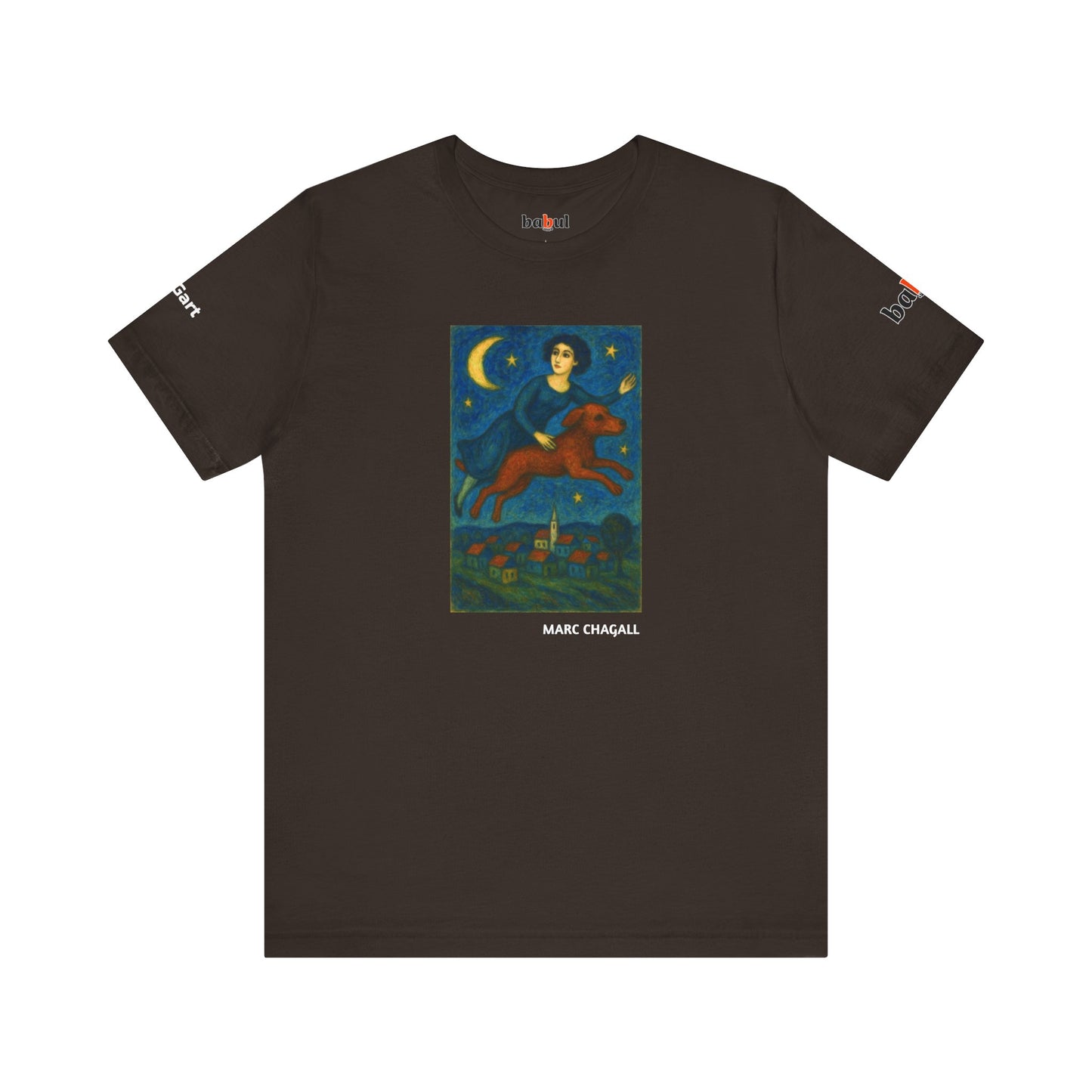 DOGART Unisex Jersey Dog T-Shirt - MARC CHAGALL - Iconic Painting Reimagined with Dogs