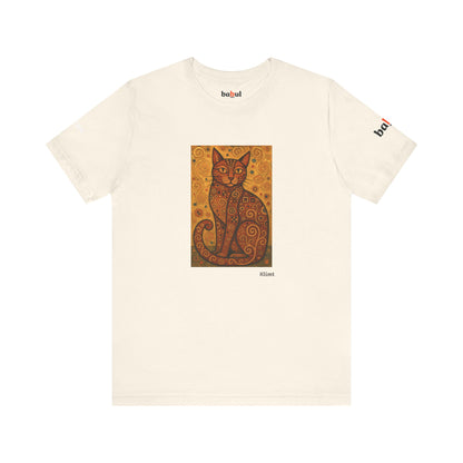 CATART Unisex Jersey Cat T-Shirt - KLIMT - Iconic Painting Reimagined with Cats