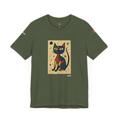 CATART Unisex Jersey Cat T-Shirt - MIRO - Iconic Painting Reimagined with Cats