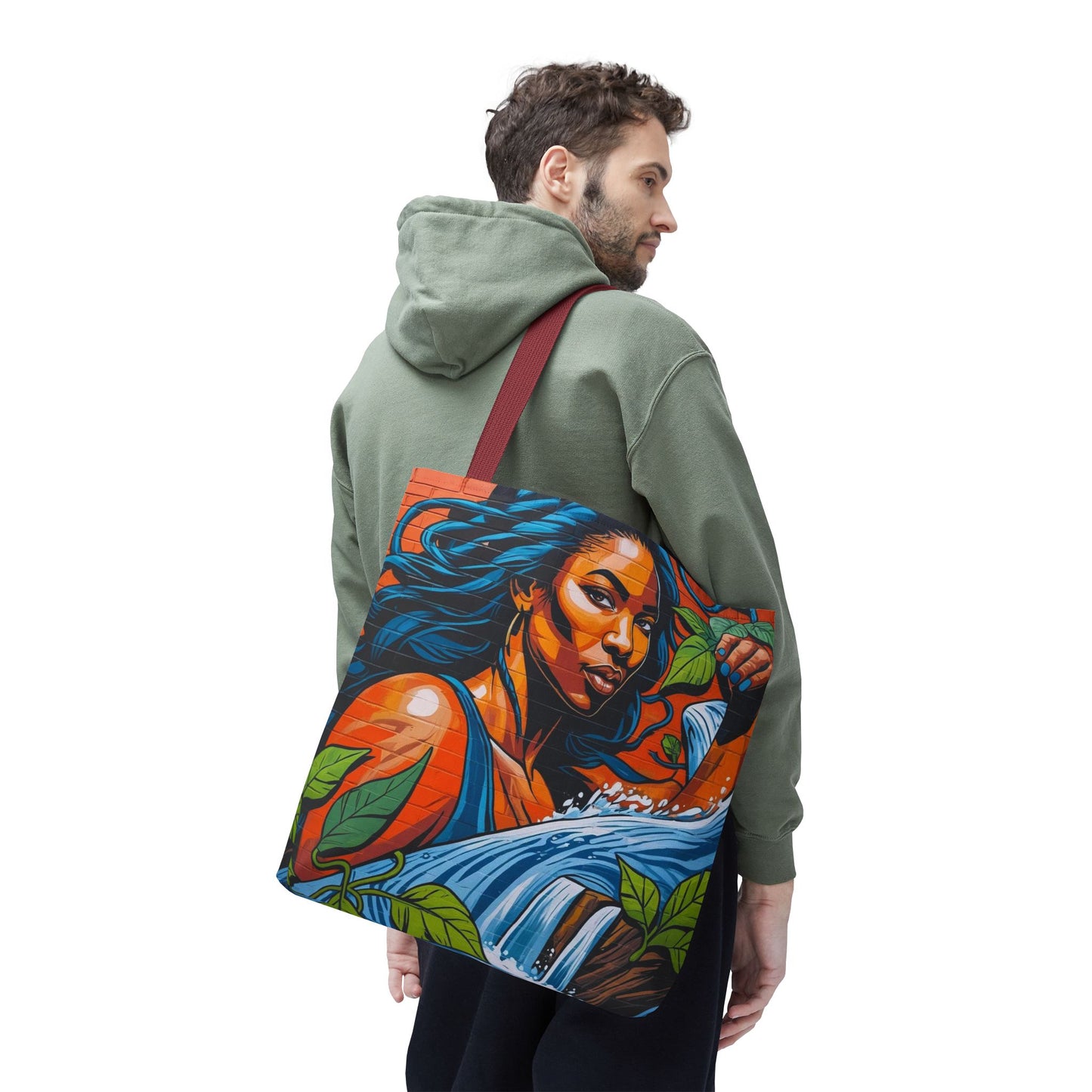 Artistic Surge - Eco-Friendly Canvas Tote Bag - WOMAN WITH WATER