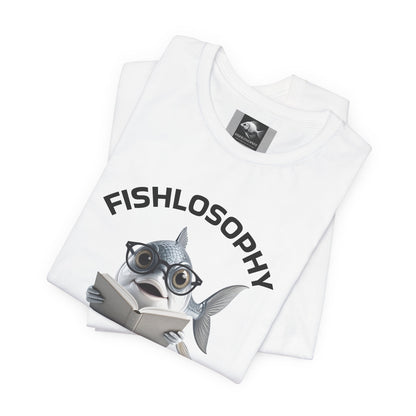 Fishlosophy Unisex Jersey Short Sleeve Tee –  Only Dead Fish go with the Flow