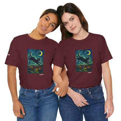 CATART Unisex Jersey Cat T-Shirt - MARC CHAGALL - Iconic Painting Reimagined with Cats
