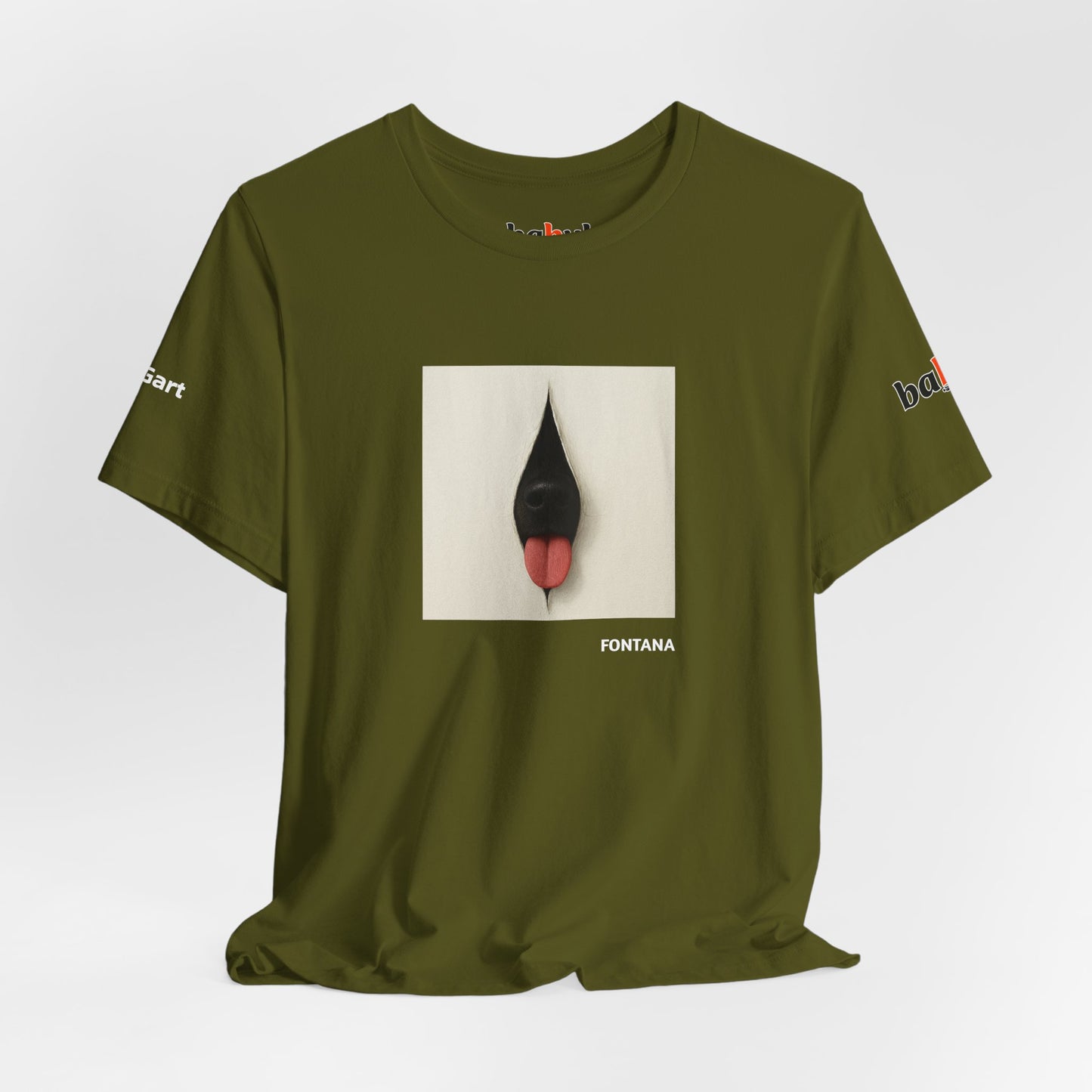 DOGART Unisex Jersey Dog T-Shirt - FONTANA - Iconic Painting Reimagined with Dogs