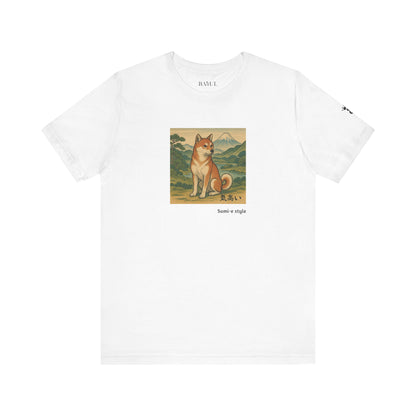 DOGART Unisex Jersey DOG T-Shirt - SUMI-E STYLE - Iconic Painting Reimagined with Dogs