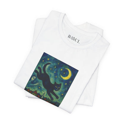CATART Unisex Jersey Cat T-Shirt - MARC CHAGALL - Iconic Painting Reimagined with Cats