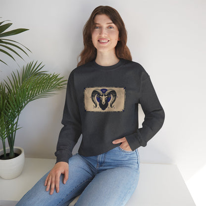 Aries - Gothic Zodiac Blue Sweatshirt