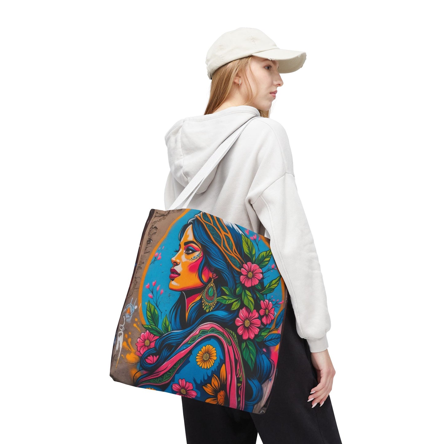 Artistic Surge - Eco-Friendly Canvas Tote Bag - FLOWERING WOMAN