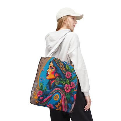 Artistic Surge - Eco-Friendly Canvas Tote Bag - FLOWERING WOMAN