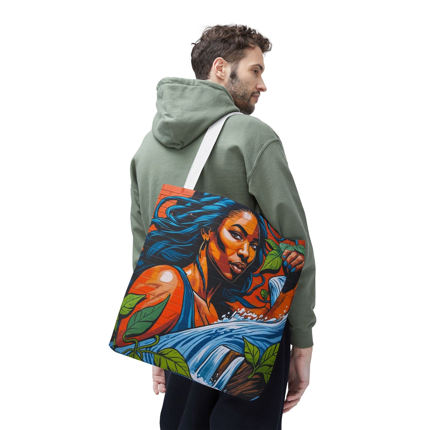 Artistic Surge - Eco-Friendly Canvas Tote Bag - WOMAN WITH WATER