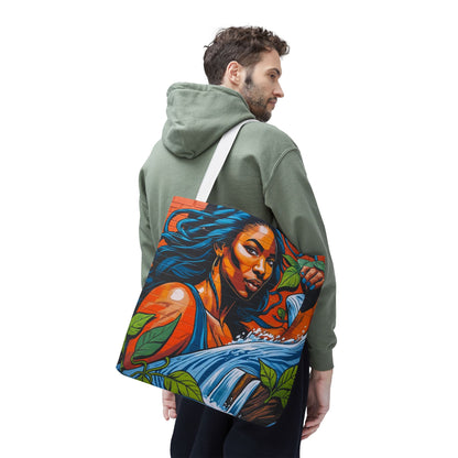 Artistic Surge - Eco-Friendly Canvas Tote Bag - WOMAN WITH WATER