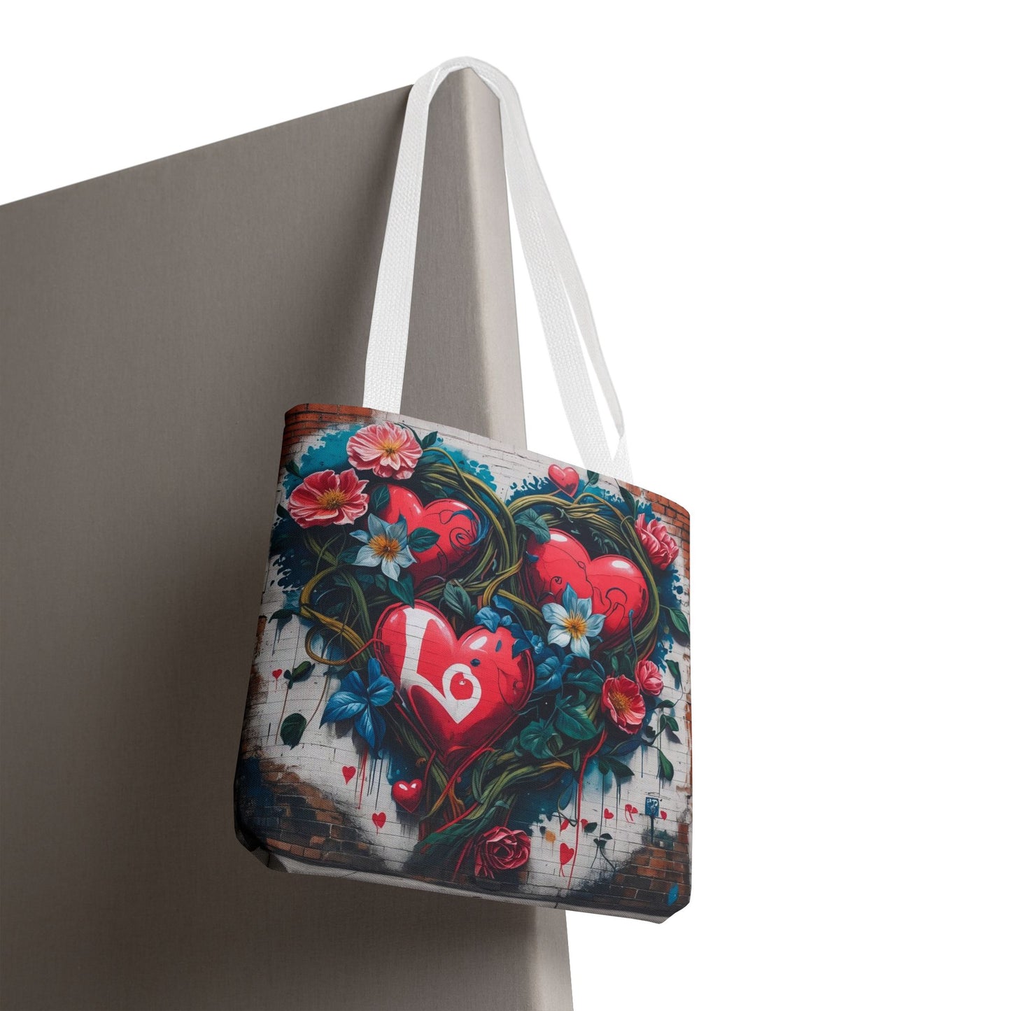 Artistic Surge - Eco-Friendly Canvas Tote Bag - HEARTS OF LOVE