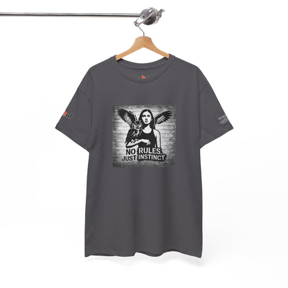 Rebel Graphic Tee - Unisex Heavy Cotton T-Shirt for the Wild at Heart. Rebel Tees, Born to Be Worn - NO RULES, JUST INSTINCT