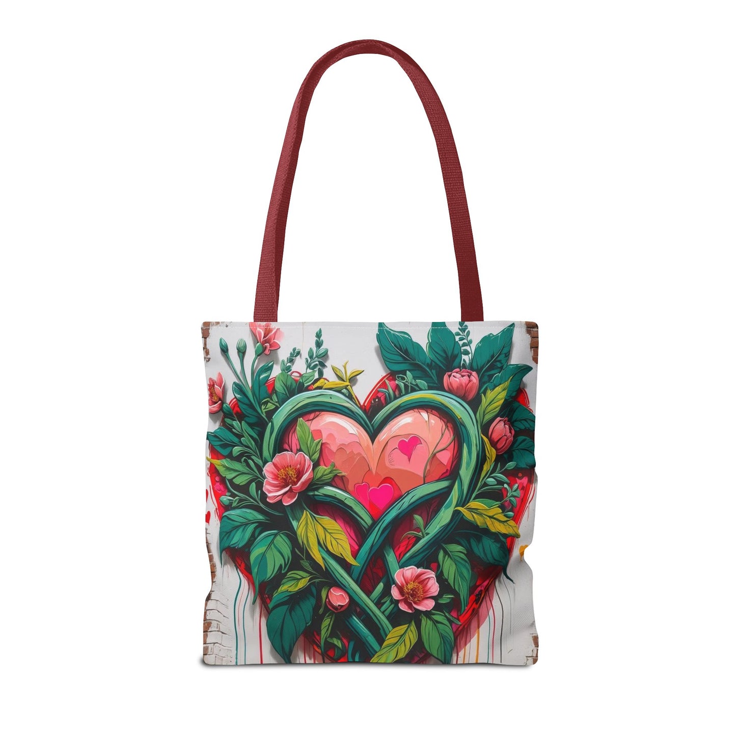 Artistic Surge - Eco-Friendly Canvas Tote Bag - HEARTS OF LOVE