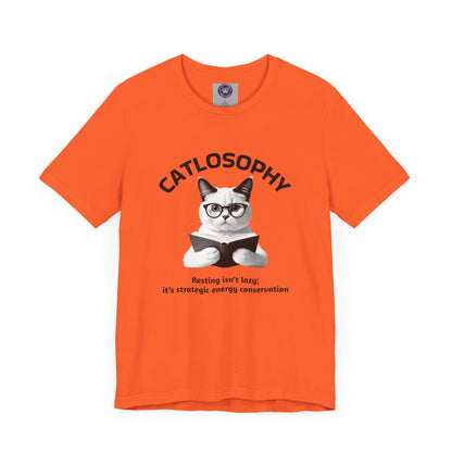 Catlosophy Unisex Jersey Short Sleeve Tee –  "Resting isn't Lazy" Design