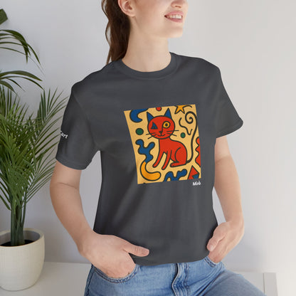 CATART Unisex Jersey Cat T-Shirt - MIRO - Iconic Painting Reimagined with Cats