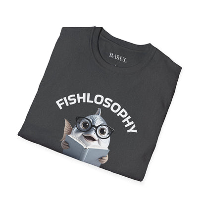 Fishlosophy Unisex T-Shirt - Ocean Vibes and Life's Questions Design - The Cure For Everything Is Salt Water