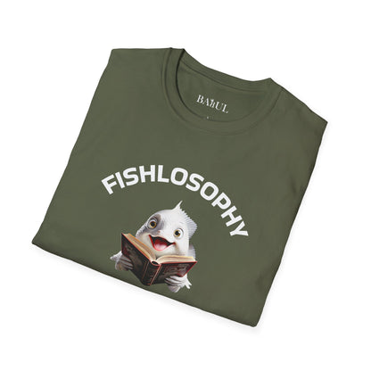 Fishlosophy Unisex T-Shirt - Ocean Vibes and Life's Questions Design - PEARLS OF WISDOM FROM THE FISH WORLD