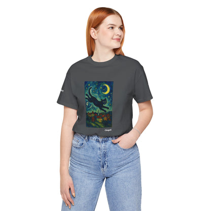 CATART Unisex Jersey Cat T-Shirt - MARC CHAGALL - Iconic Painting Reimagined with Cats