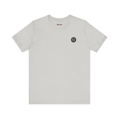 Cancer - Gothic Zodiac, Red Graphic on the back T-Shirt. Zodiac in the Shadows