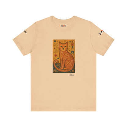 CATART Unisex Jersey Cat T-Shirt - KLIMT - Iconic Painting Reimagined with Cats