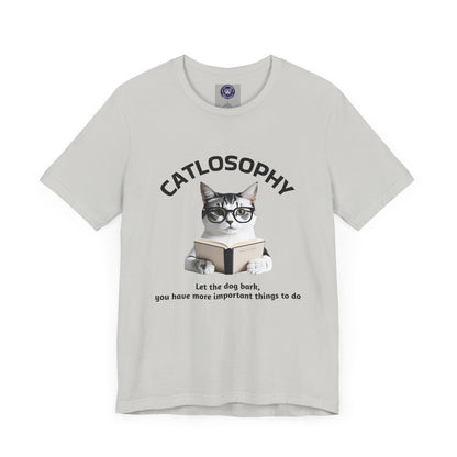 Catlosophy Unisex Jersey Short Sleeve Tee –  "Let the dog bark" Design