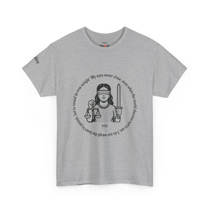 Justice - ArcanaPop T-Shirt – Where Tarot Magic Meets Pop Art