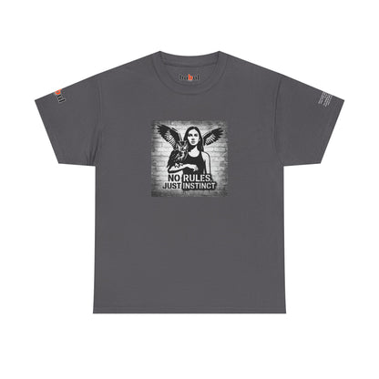 Rebel Graphic Tee - Unisex Heavy Cotton T-Shirt for the Wild at Heart. Rebel Tees, Born to Be Worn - NO RULES, JUST INSTINCT