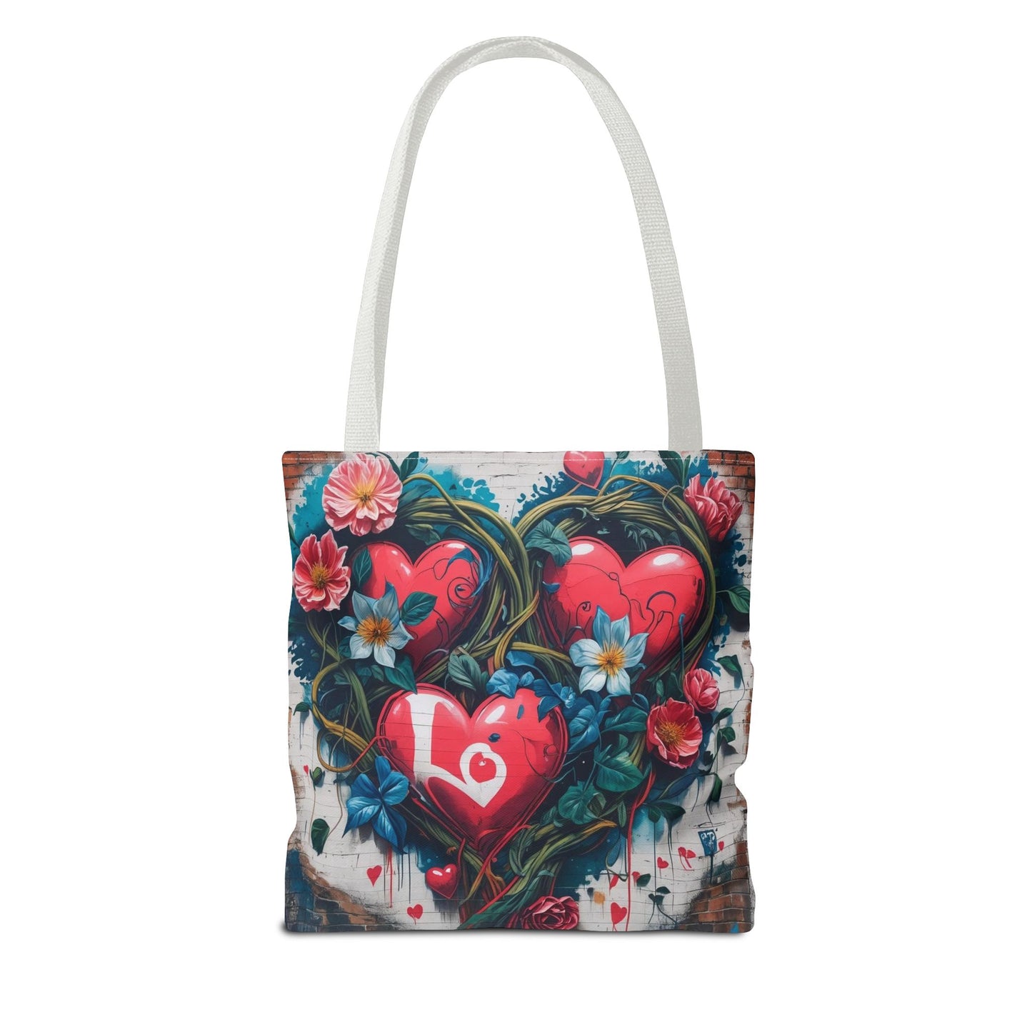 Artistic Surge - Eco-Friendly Canvas Tote Bag - HEARTS OF LOVE