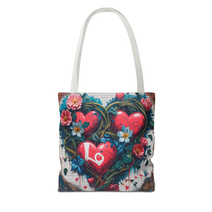 Artistic Surge - Eco-Friendly Canvas Tote Bag - HEARTS OF LOVE