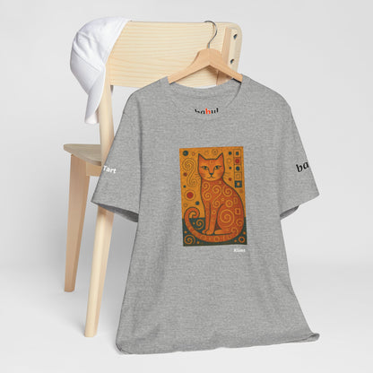 CATART Unisex Jersey Cat T-Shirt - KLIMT - Iconic Painting Reimagined with Cats