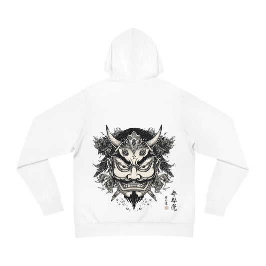 Bold Oni Mask Hoodie - Japanese Irezumi Tattoo Art Streetwear