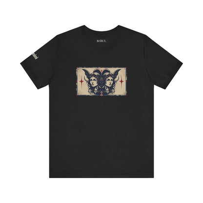 Gemini - Gothic Zodiac T-Shirt. Zodiac in the Shadows