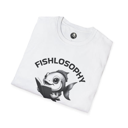 Fishlosophy Unisex T-Shirt - Ocean Vibes and Life's Questions Design - A Smart Fish Knows That Not Everything Is As It Seems