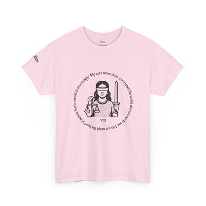 Justice - ArcanaPop T-Shirt – Where Tarot Magic Meets Pop Art