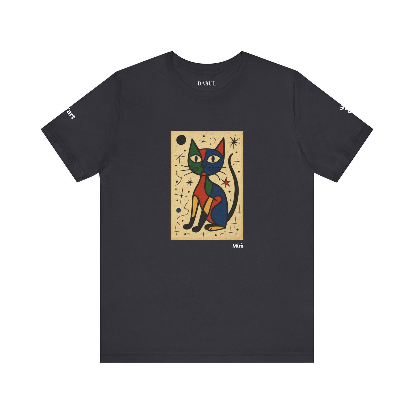 CATART Unisex Jersey Cat T-Shirt - MIRO - Iconic Painting Reimagined with Cats