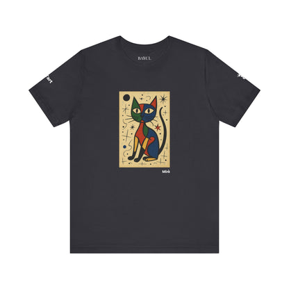 CATART Unisex Jersey Cat T-Shirt - MIRO - Iconic Painting Reimagined with Cats